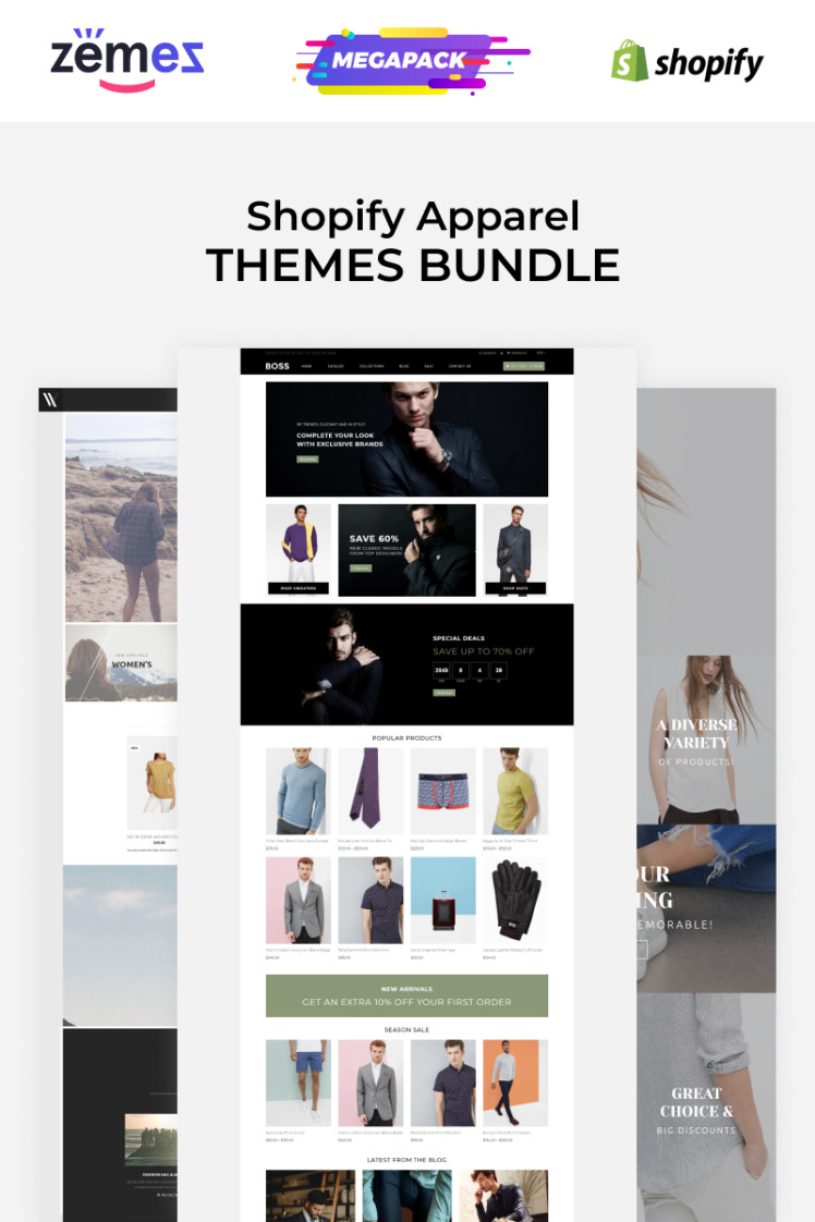 Apparel Store Template Bundle Shopify Themes