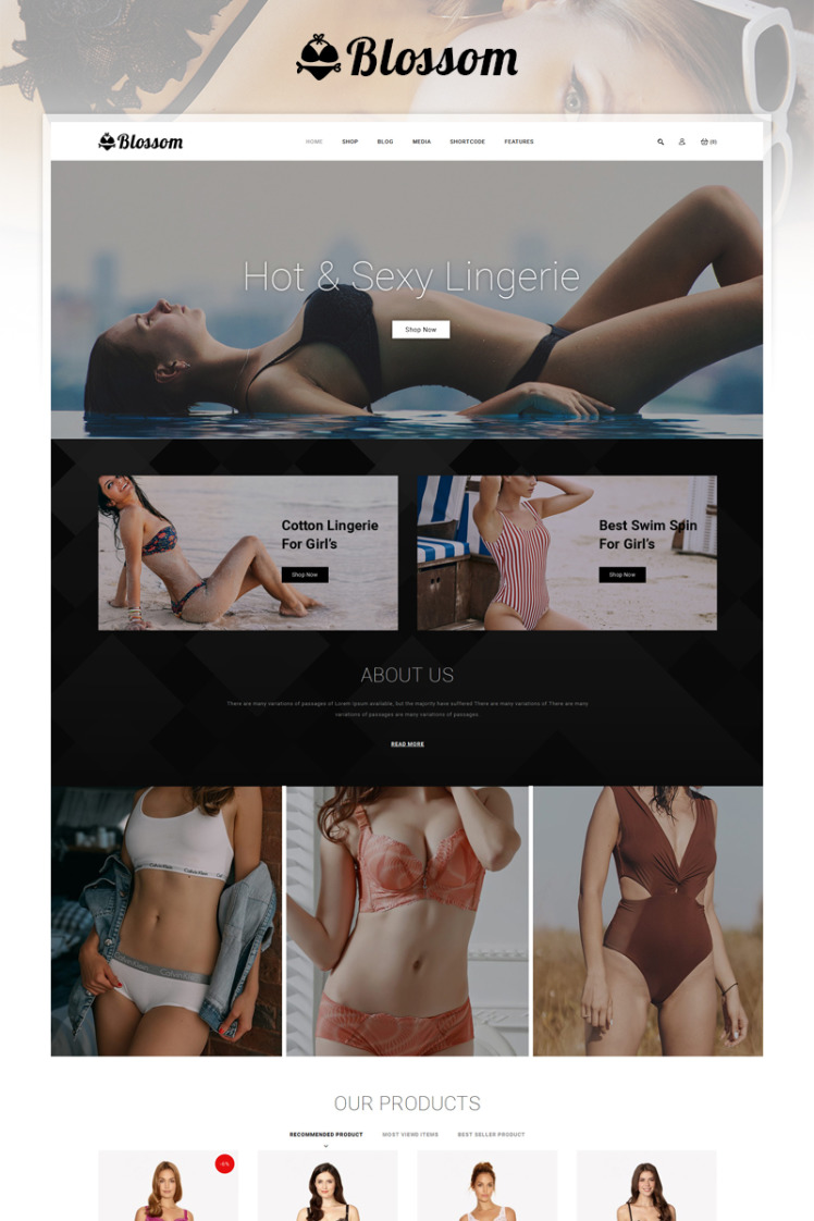 Blossom Lingerie Store WooCommerce Themes
