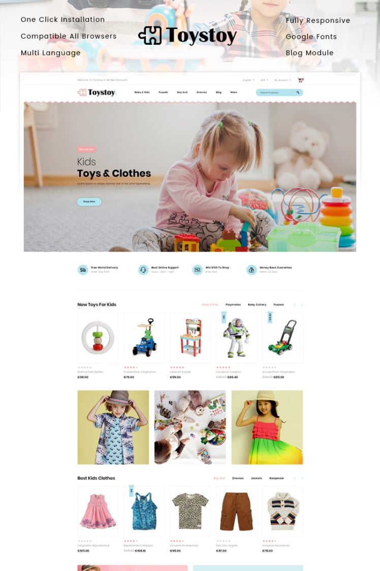 ToysToy Kids Toy Store PrestaShop Themes