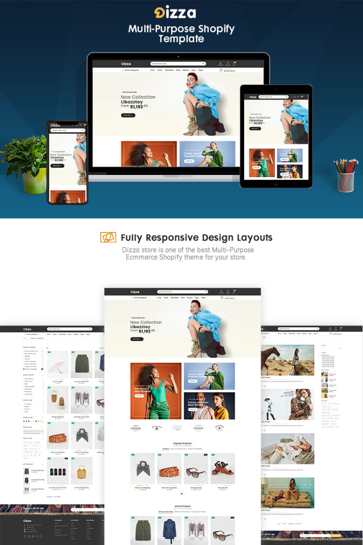 Dizza Womens Fashion Shopify Themes