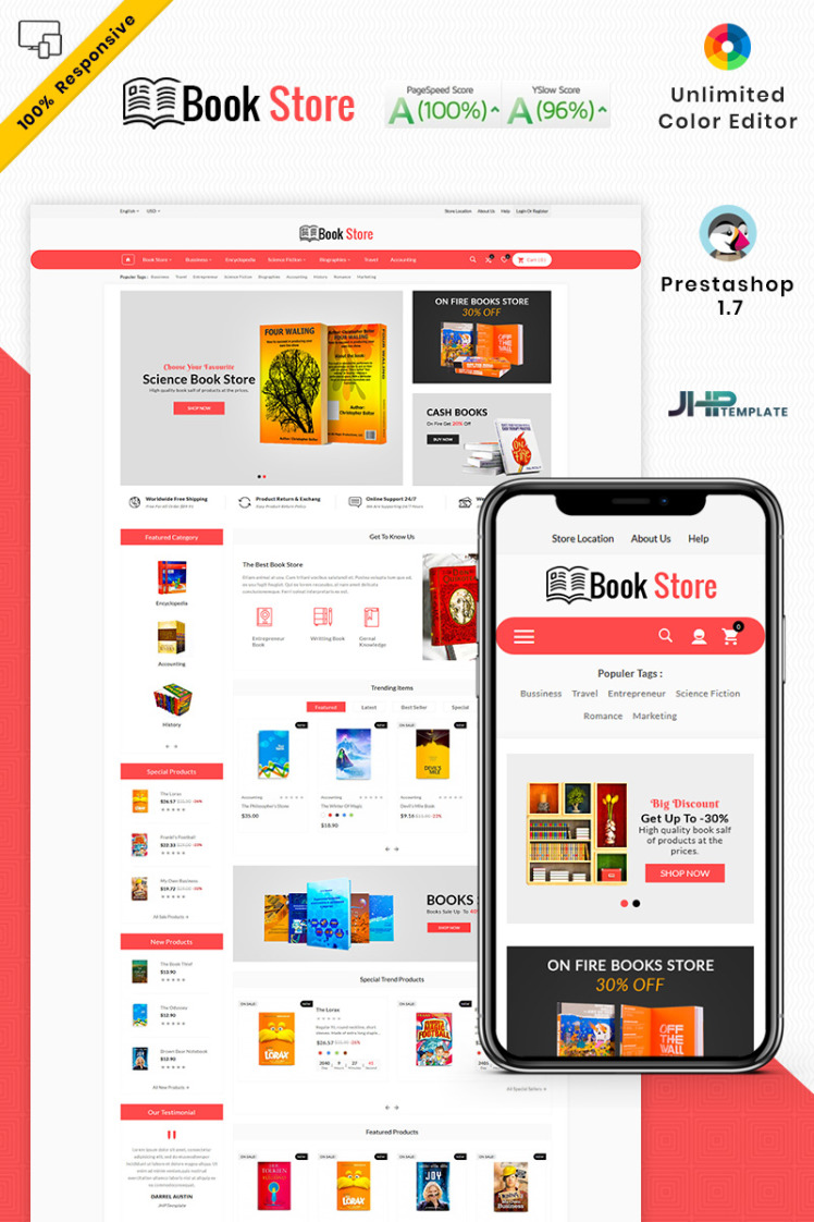 The Mega Book Mall PrestaShop Themes