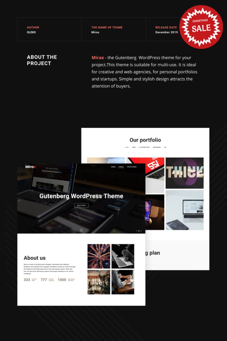 Mirax Gutenberg WordPress Theme