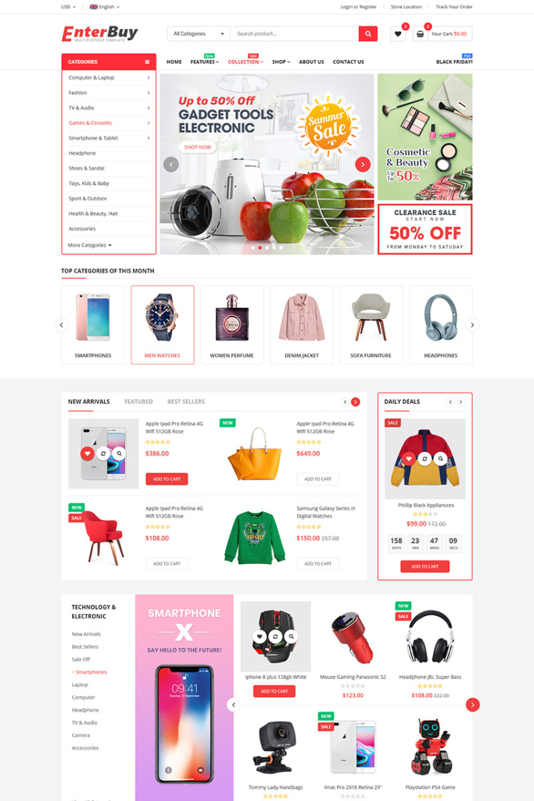 EnterBuy Multipurpose Shopify Theme Shopify Themes