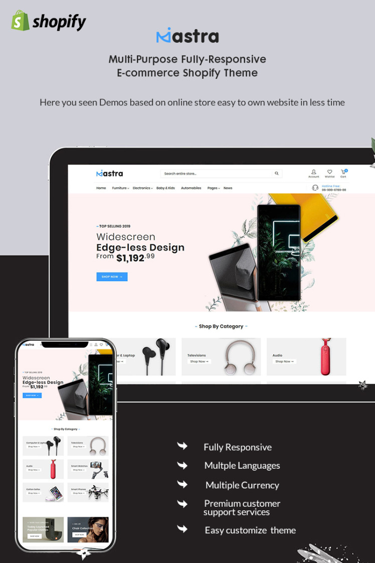 Mastra The Responsive Multistore Shopify Theme #92360