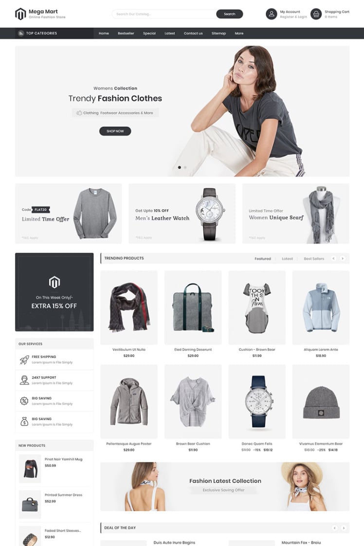 Mega Mart Fashion Store MultiPurpose Responsive PrestaShop Themes