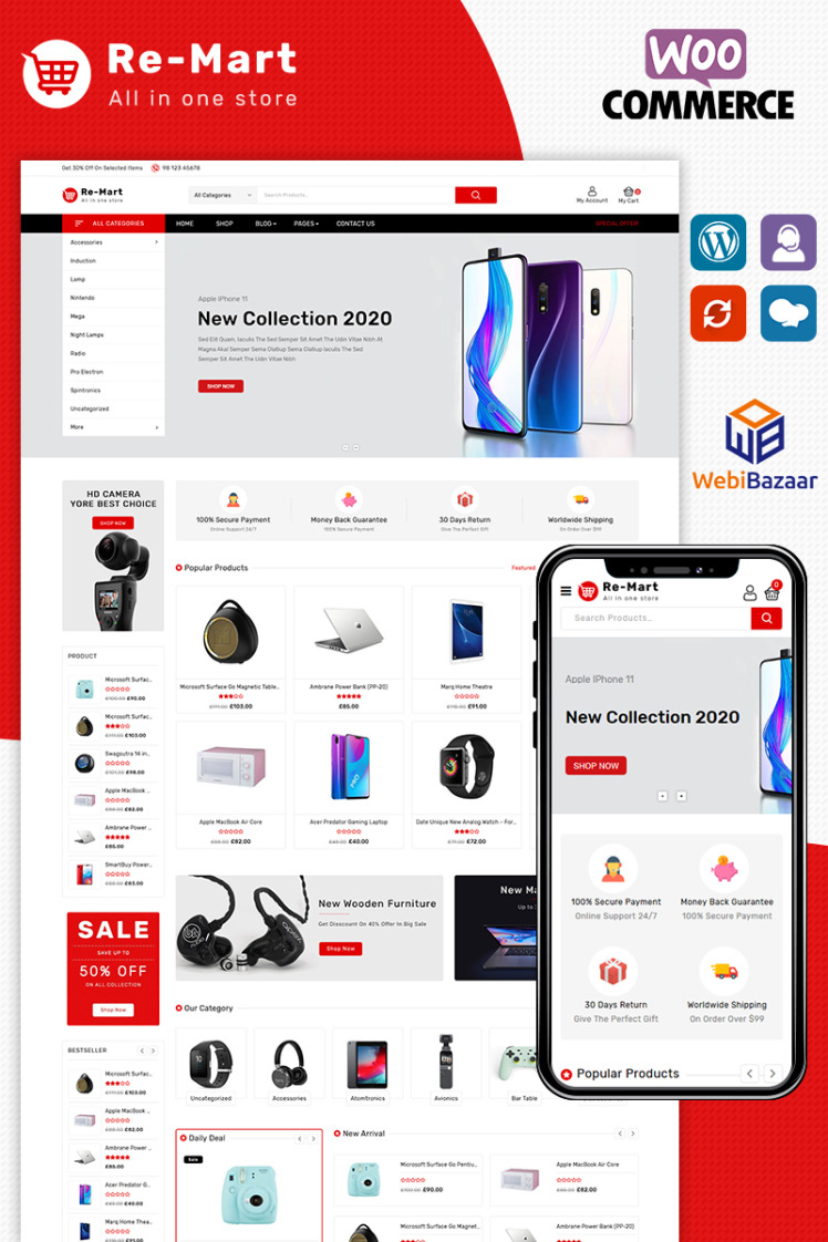 Remart MultiPurpose Electronic Store WooCommerce Theme