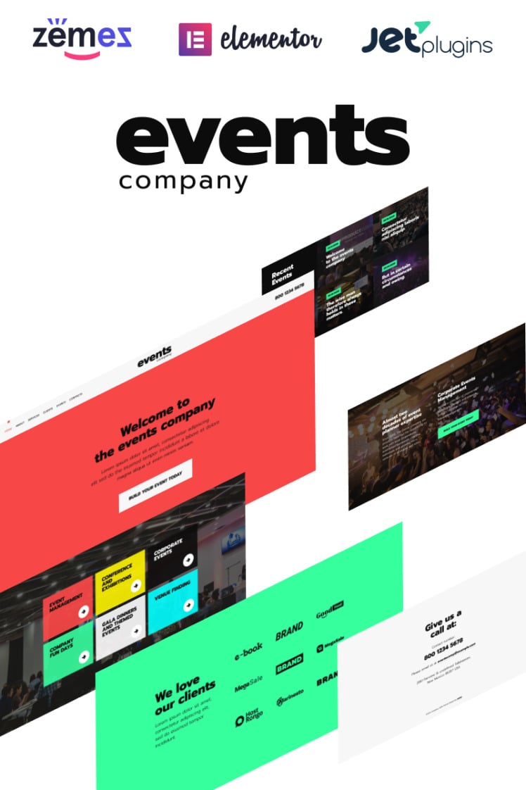 Events company Innovative Template For Event Management Website WordPress Theme