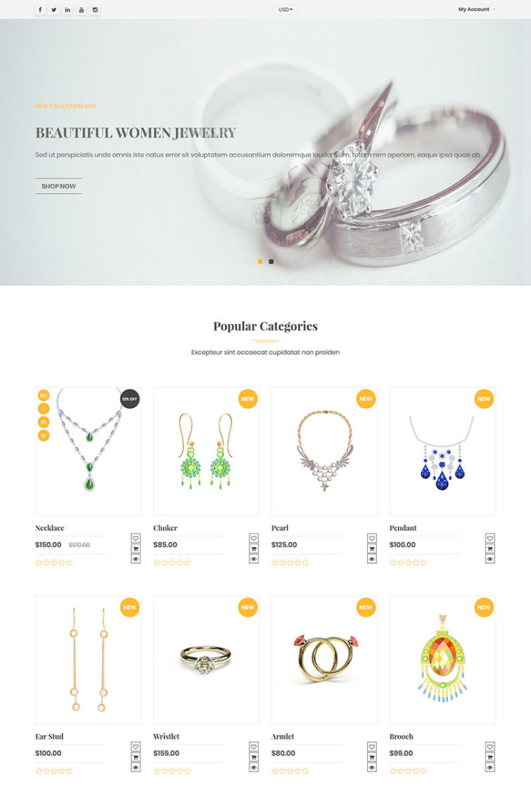 Venusjewelers Multipurpose Dropshipping Shopify Themes