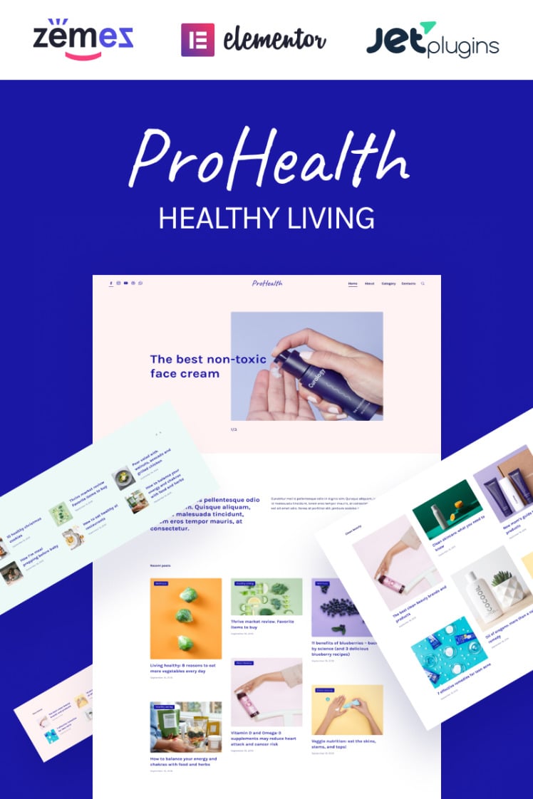 ProHealth Neat And Tender Healthy Living WordPress Themes