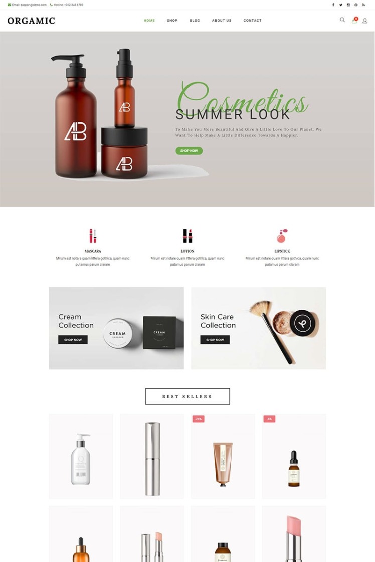 Orgamic Organic Beauty Store amp Natural Cosmetics WooCommerce Theme