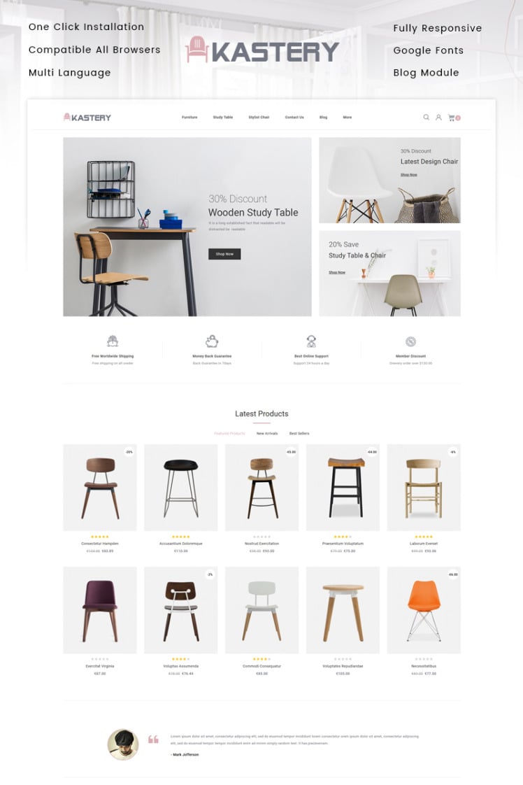Kastery Wood Store PrestaShop Themes