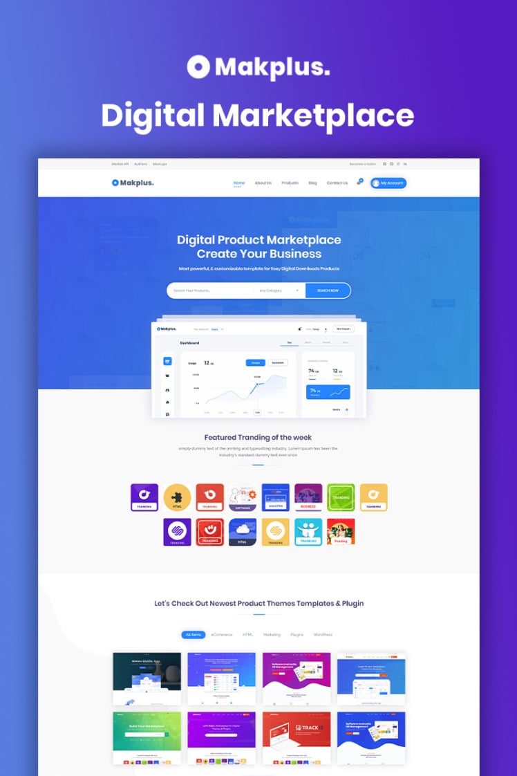 Makplus Digital Marketplace WordPress Themes