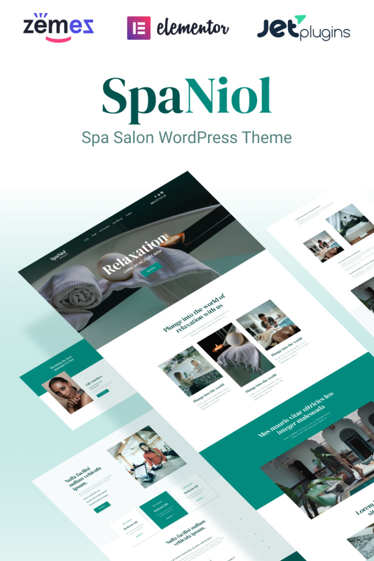 SpaNiol Charming and Relaxing Spa WordPress Themes