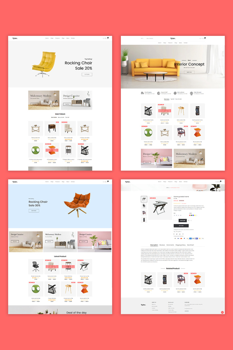 Tyler Furniture Shopify Theme #94537