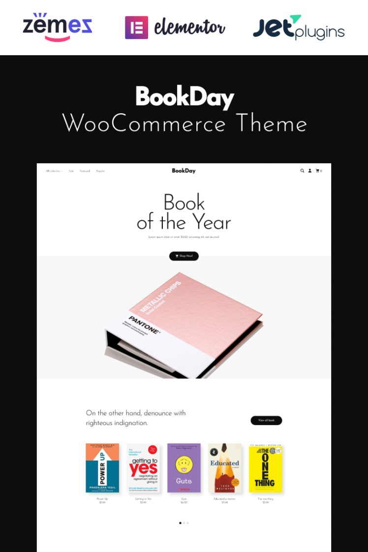 BookDay Clean and Rapid Online Bookstore Website Design WooCommerce Theme