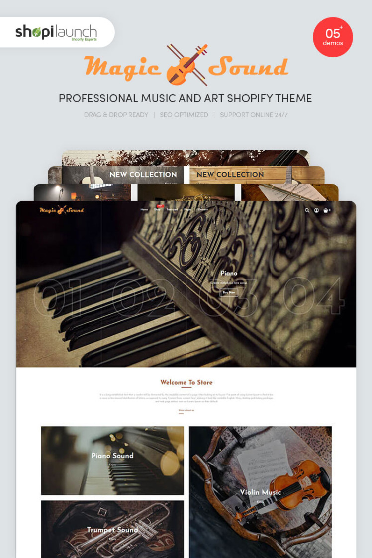 MagicSound Professional Music and Art Shopify Theme #95312