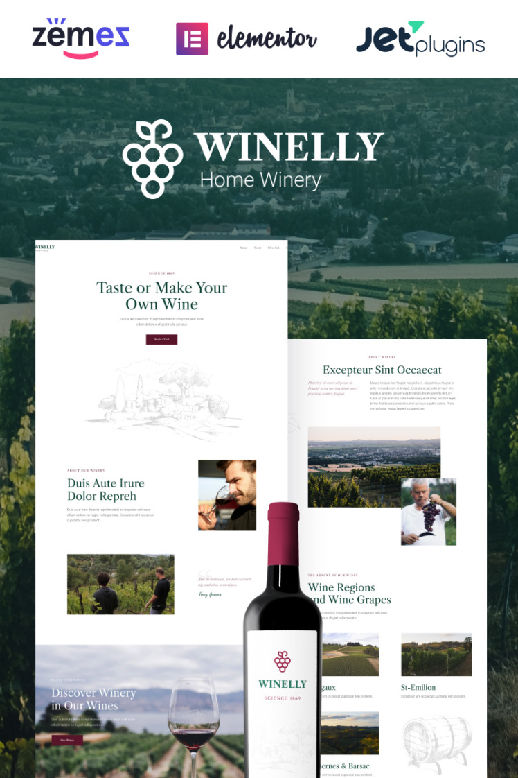 Winelly Wine Tasting Theme with Elementor WordPress Theme