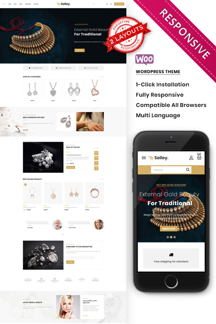 Selley Multipurpose Premium Responsive WooCommerce Theme