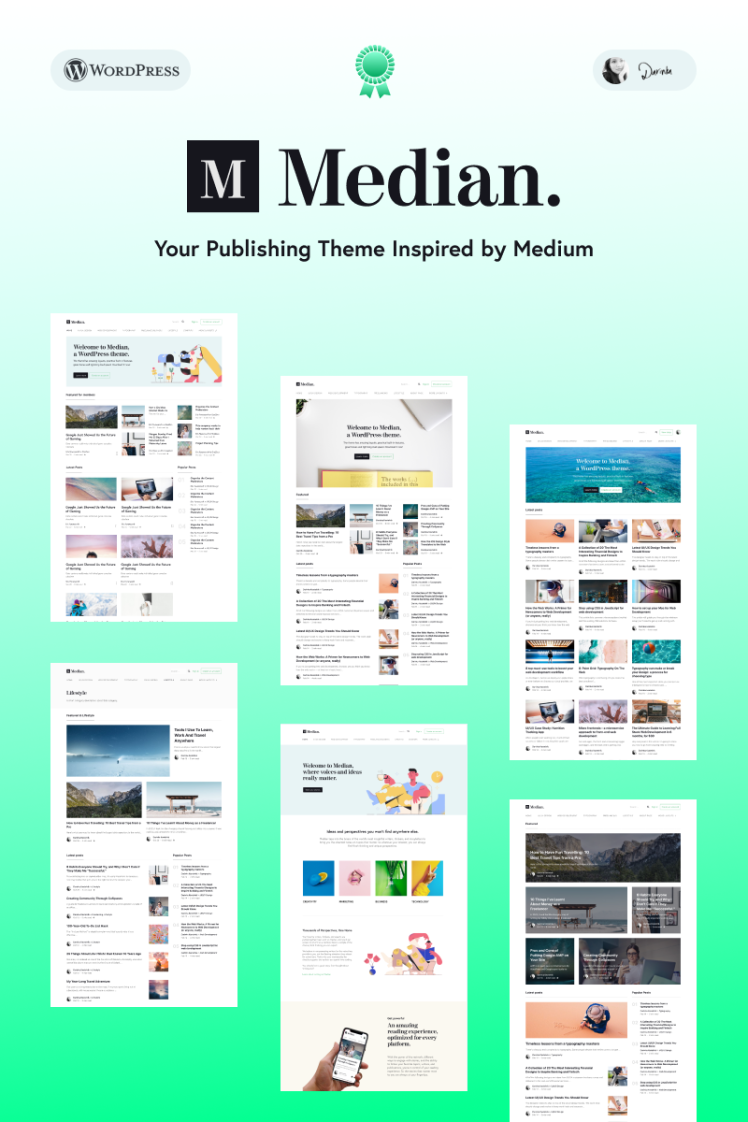 Median Blog Inspired by Medium s Design WordPress Theme