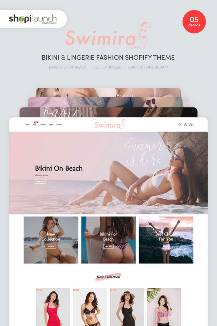 Swimira Bikini Lingerie Fashion Shopify Theme