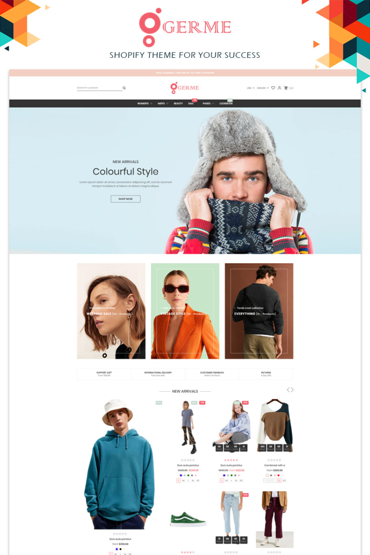 Germe Fashion Shopify theme #97212
