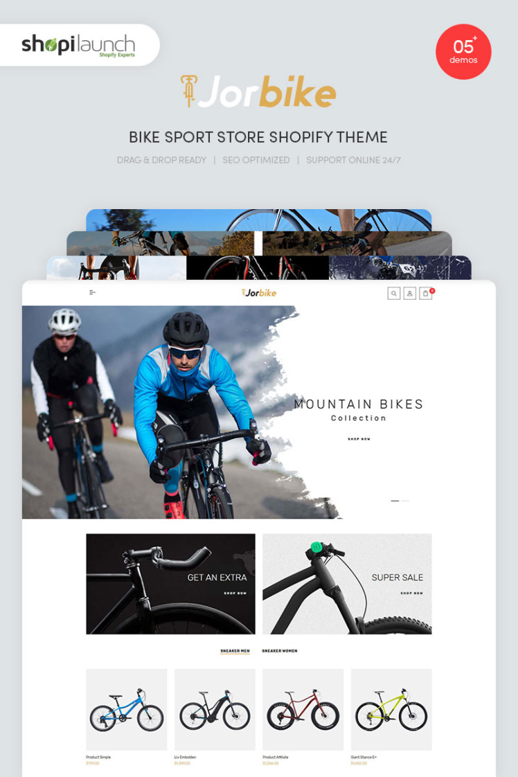 Jorbike Bike Sport Store Responsive Shopify Theme #97210
