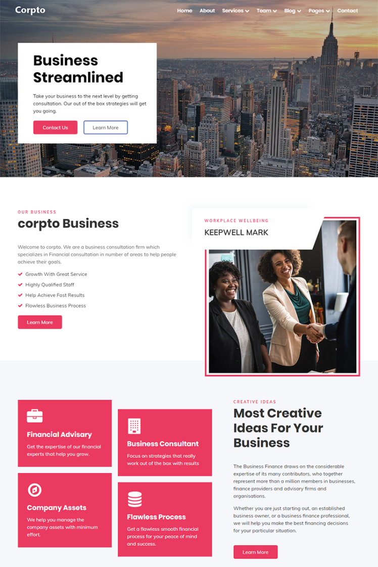 Corpto Business WordPress Theme