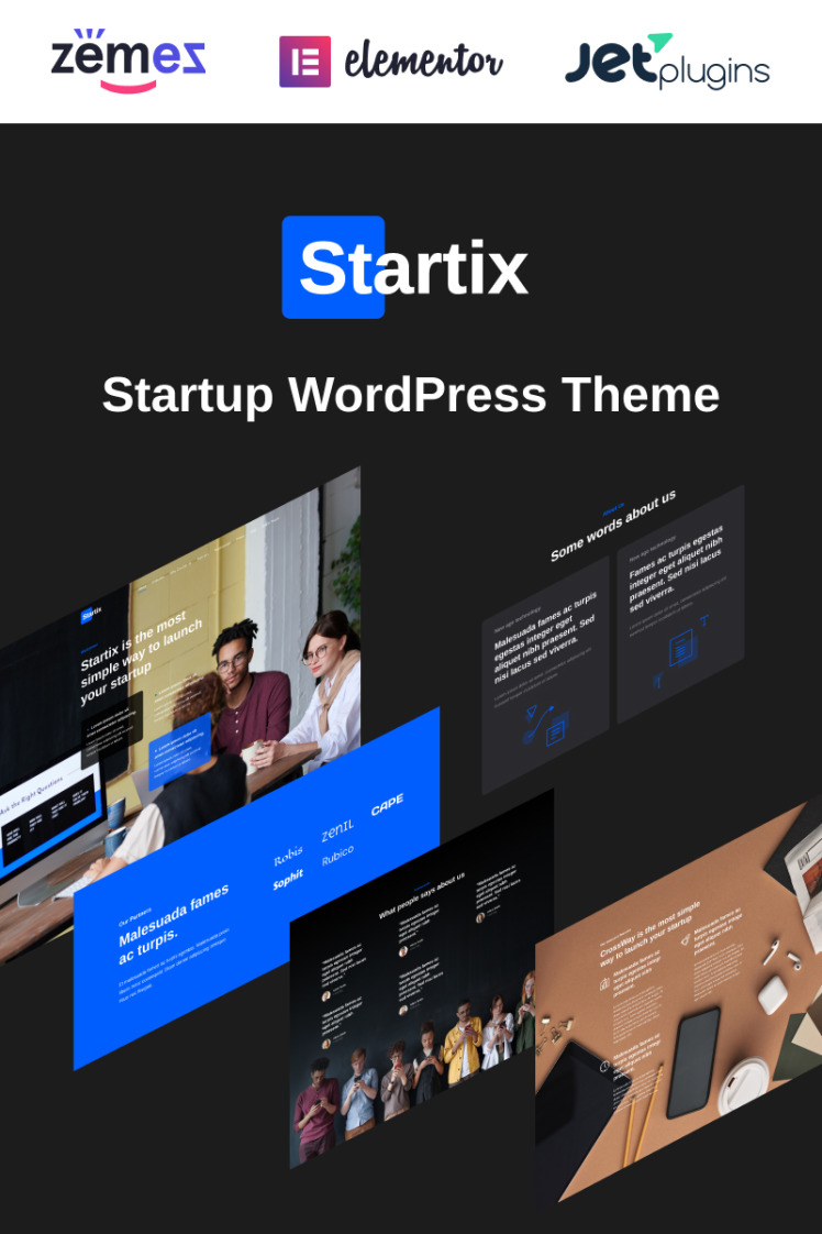 Startix Modern Onepage WordPress Theme For Startup WordPress Theme
