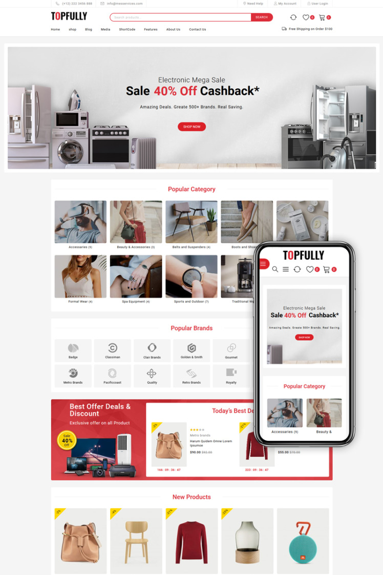 TopFully Multipurpose WooCommerce Theme