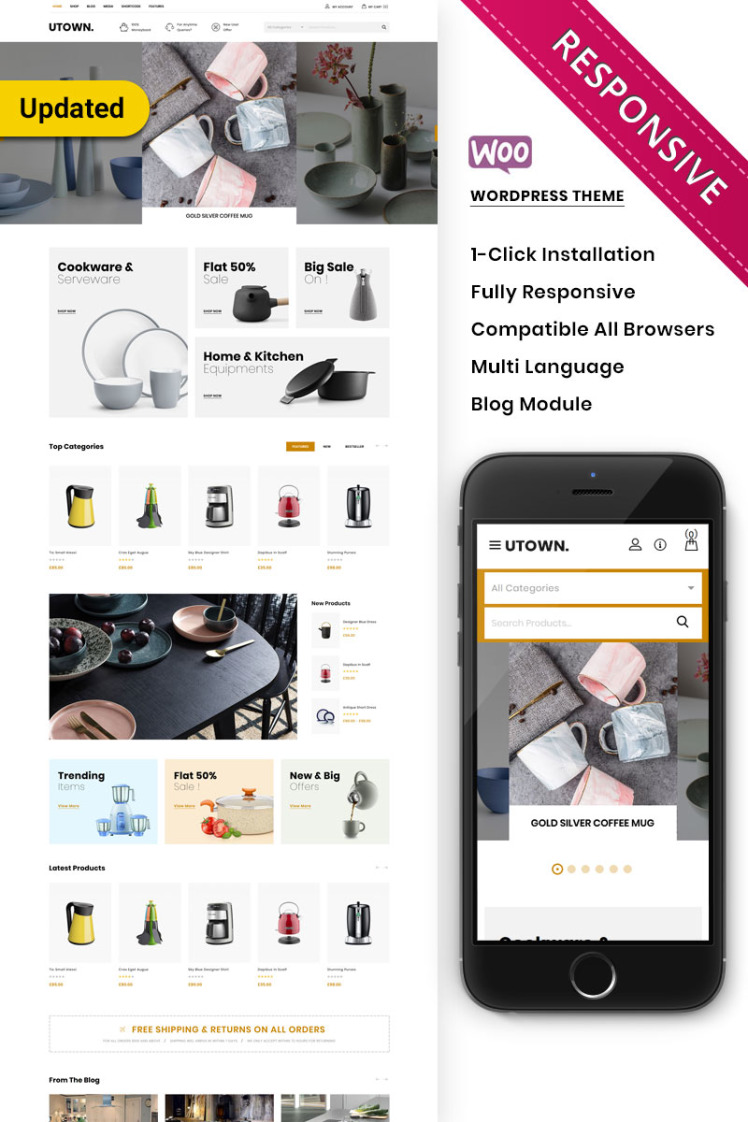 Utown The Mega Kitchen Store Premium WooCommerce Theme