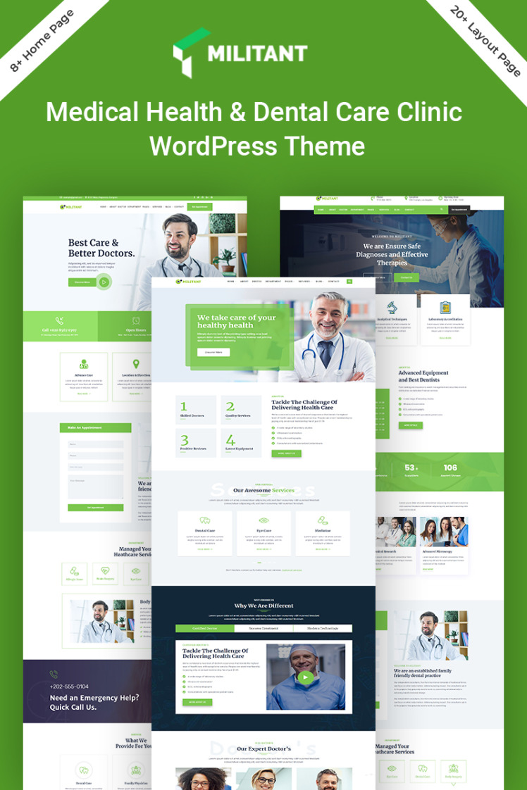 MilitantMedical Health WordPress Theme