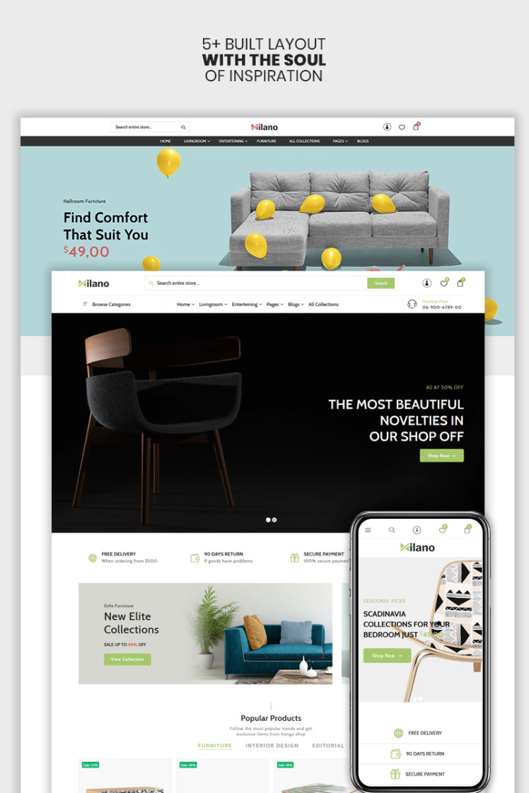 Milano The Furniture Interior Premium Shopify Theme