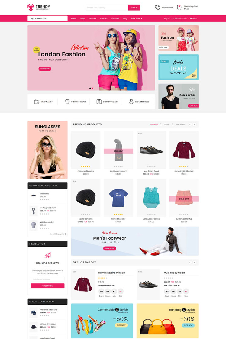 Trendy Fashion Store Shopify Theme #98480