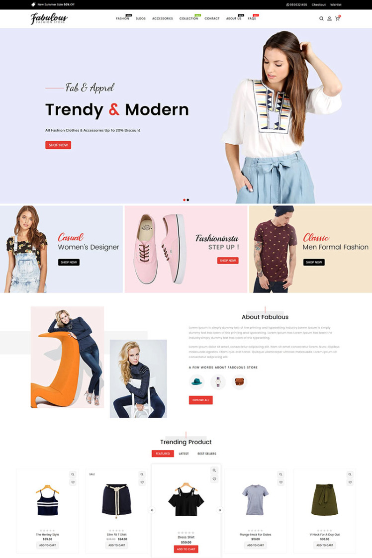 Fabulous Fashion Store Shopify Theme
