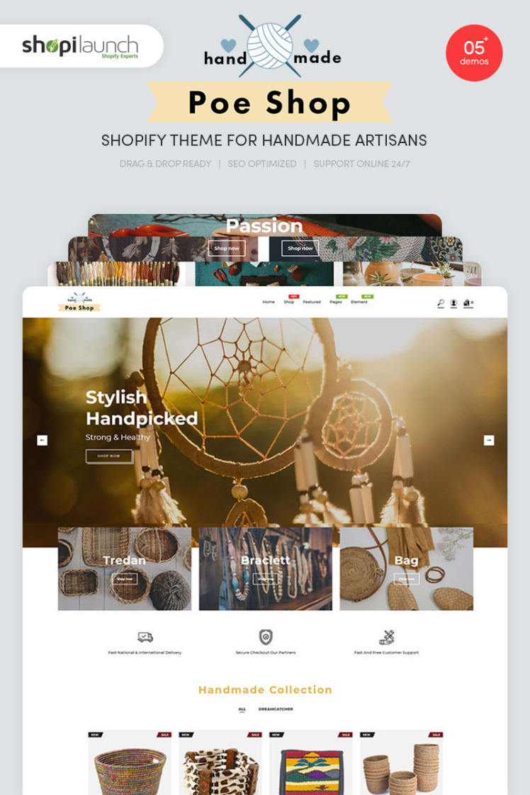PoeShop Handmade Artisans Shopify Theme