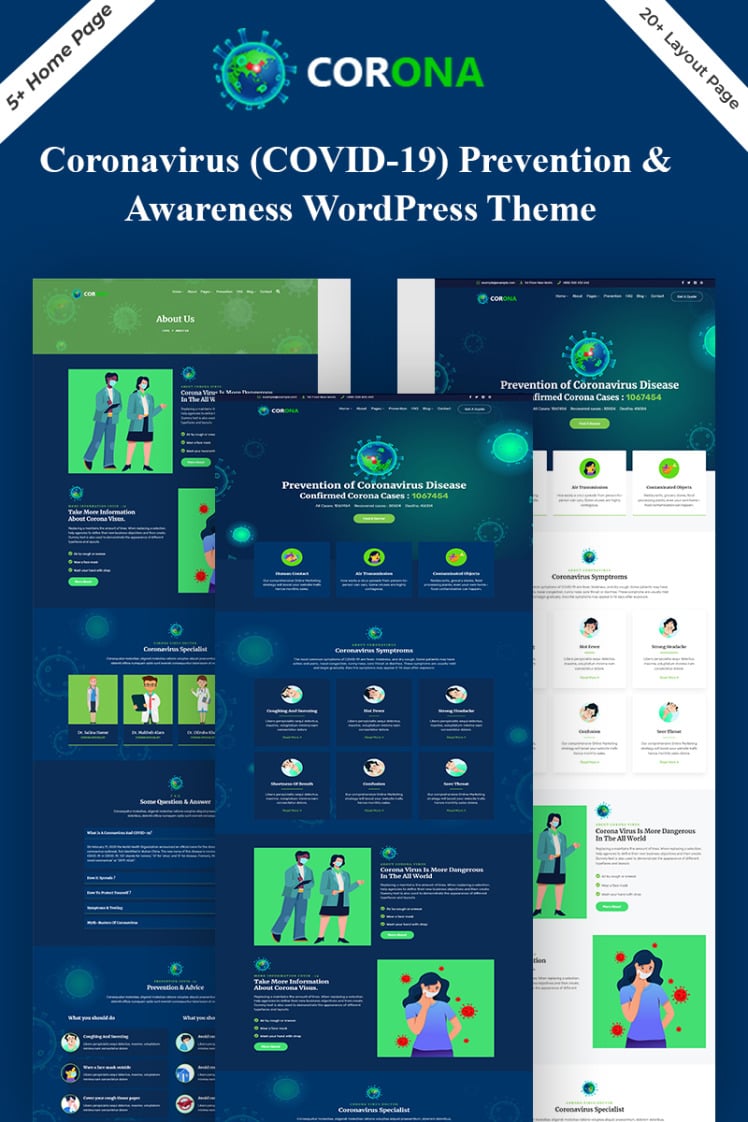 Corona Covid Prevention WordPress Theme