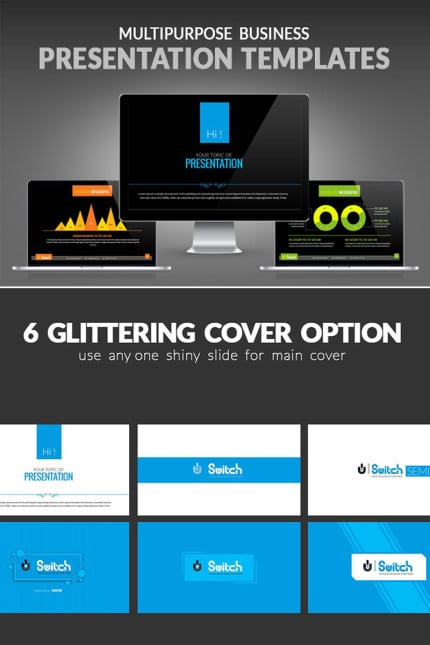 Template #74900 Powerpoint Presentation Webdesign Template - Logo template Preview