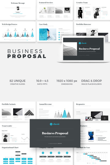 Template #74901 Simple Powerpoint Webdesign Template - Logo template Preview