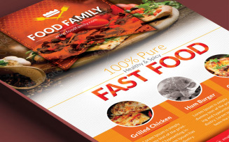 Fast Food Food Family Flyer - Corporate Identity Template