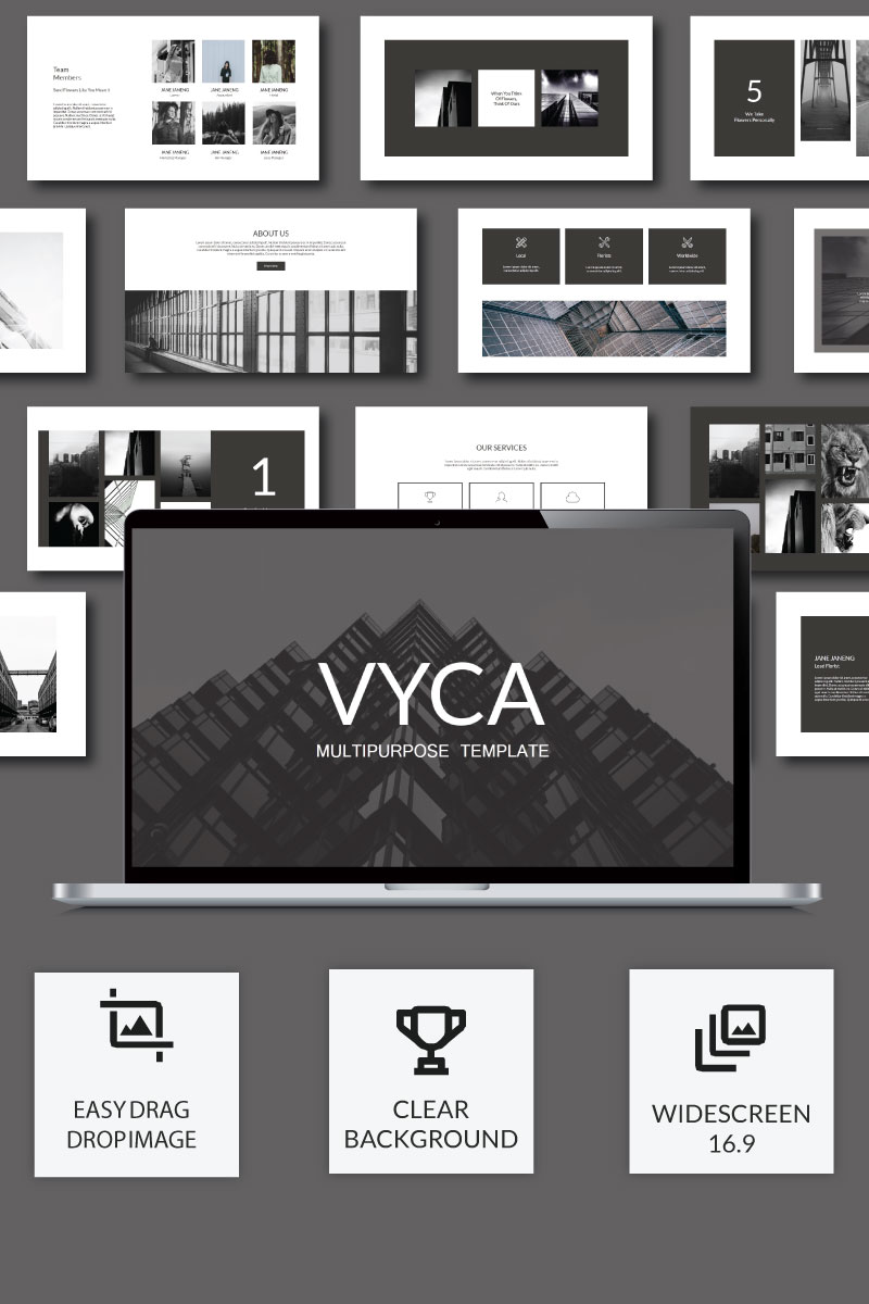 "Vyca Presentation" Premium PowerPoint Template №74912 - screenshot