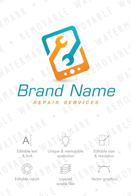 Template #75109 Phone Computer Webdesign Template - Logo template Preview