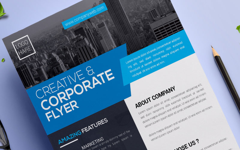 Clean & Modern Flyer | Vol. 05 - Corporate Identity Template