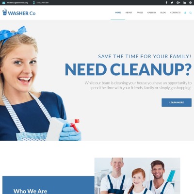 Washer Co - Cleaning Services Joomla Template #75191