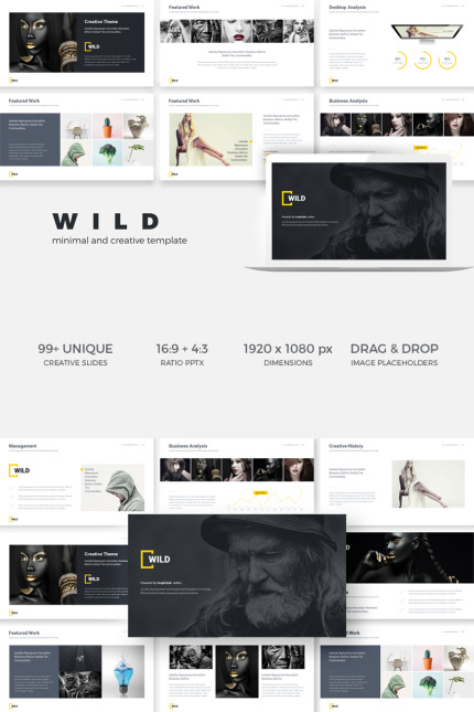 Template #75226 Simple Powerpoint Webdesign Template - Logo template Preview