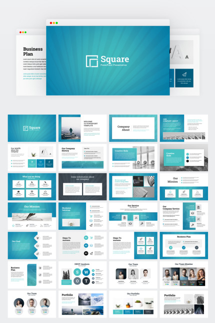 Template #75229 Powerpoint Business Webdesign Template - Logo template Preview