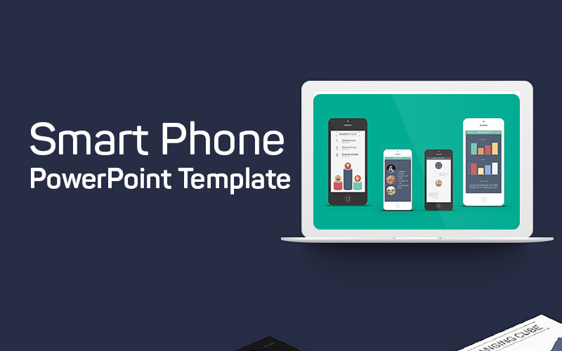 Flat - Smart Phone PowerPoint template PowerPoint Template