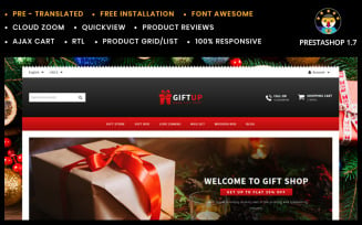 GiftUp Flowers and Gift shop PrestaShop Theme