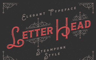 Letterhead Typeface with Ornate Font