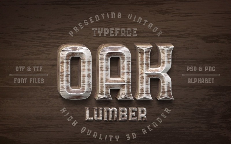 Oak Lumber Font