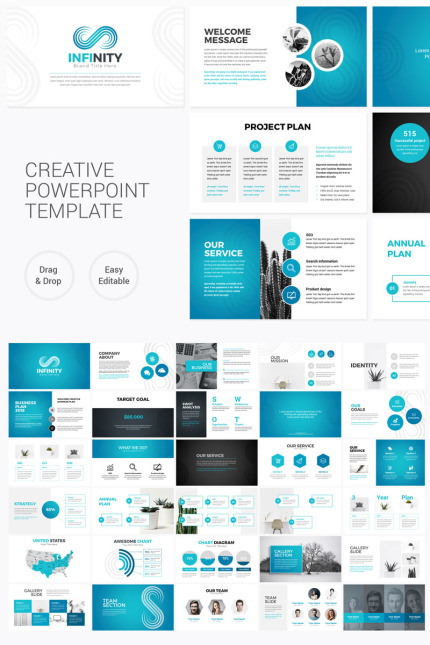 Template #75324 Powerpoint Business Webdesign Template - Logo template Preview